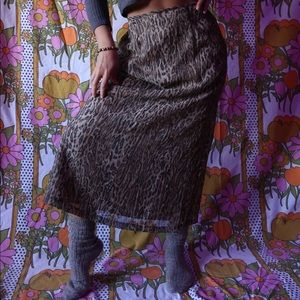 Vintage Cheetah Print Skirt